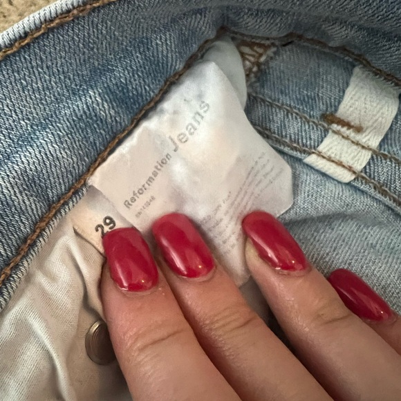 Reformation light wash size 29 high & skinny jeans - Picture 9 of 10